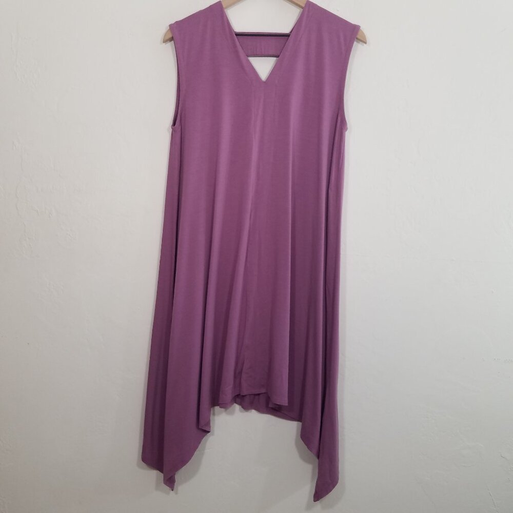 Eileen Fisher Asymmetrical Dress Sleeveless Stretch Size S